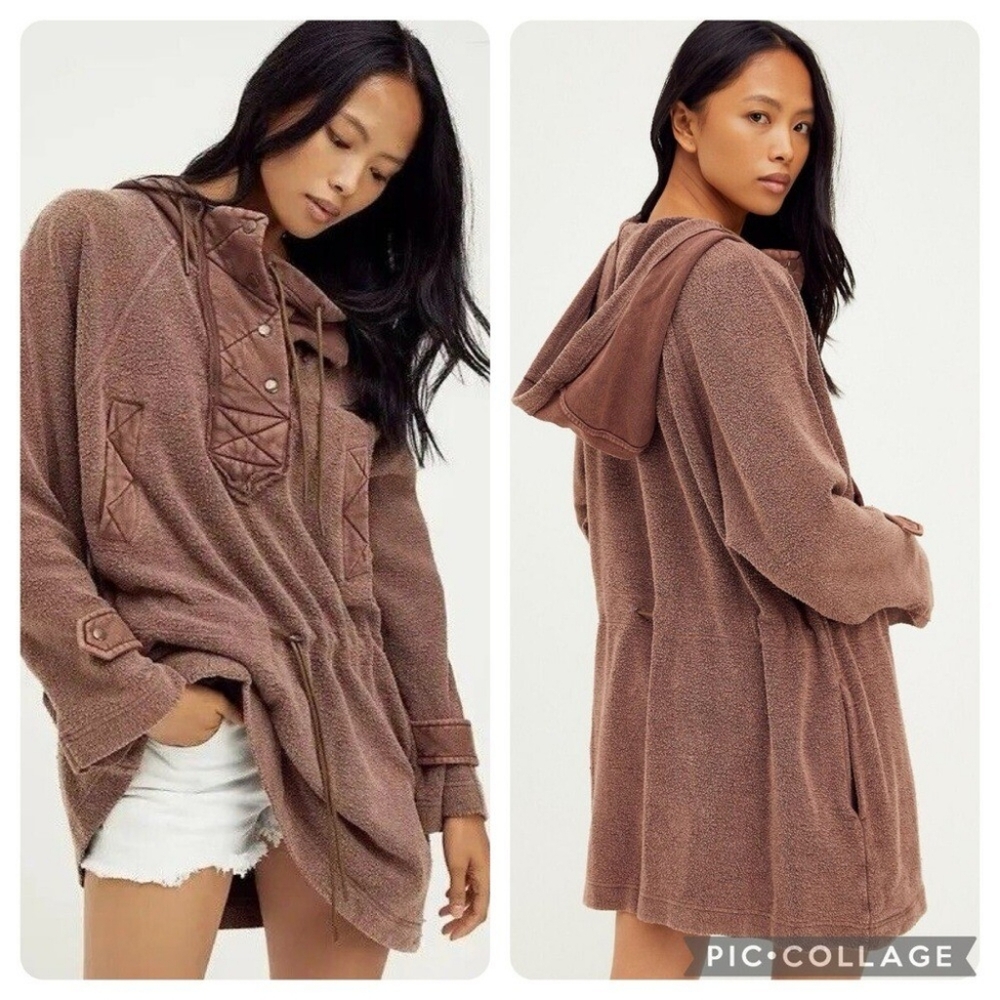 Free People x We The Free Sadie Surplus Slouchy Longline Knit Jacket MEDIUM